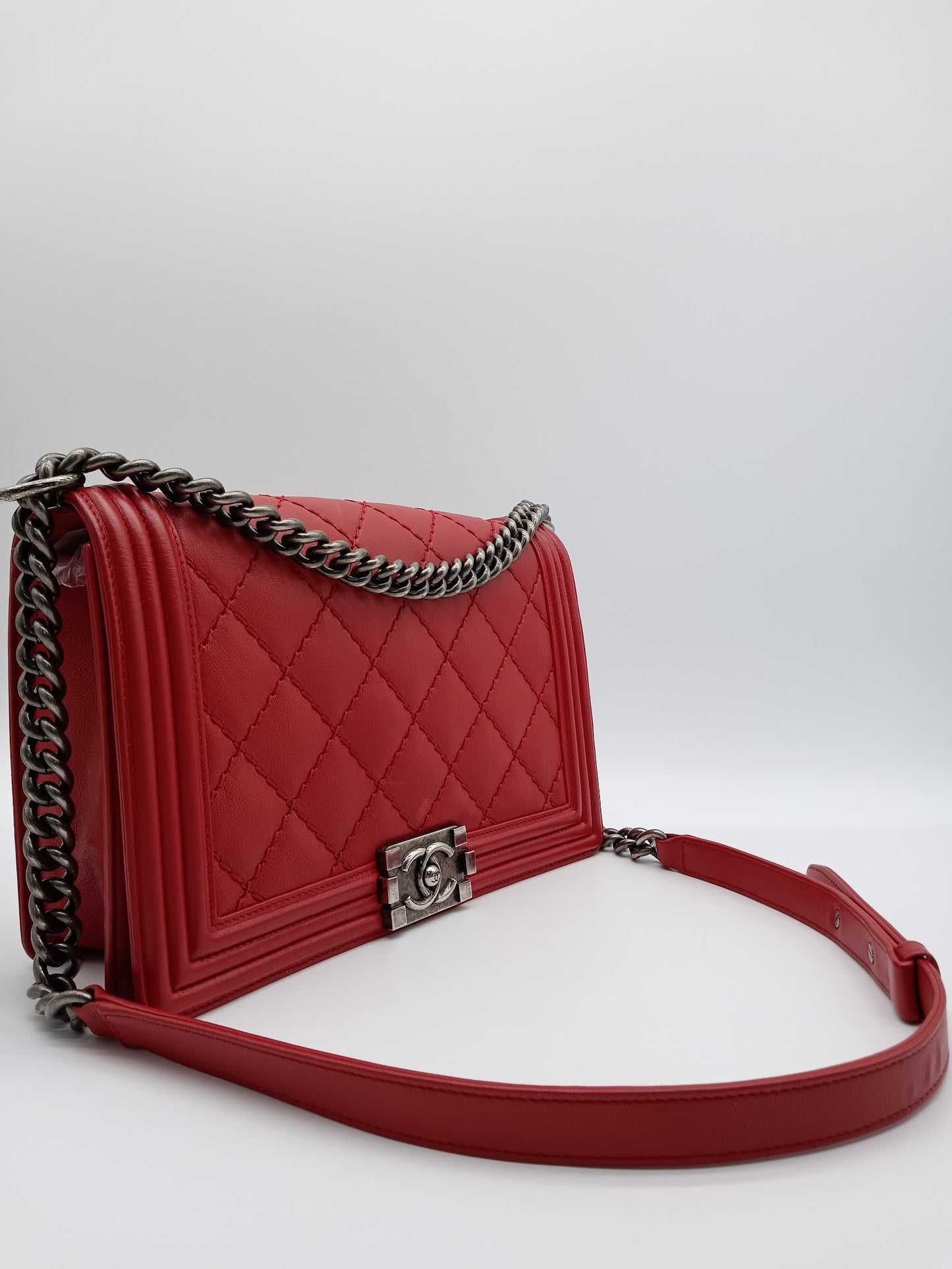 CHANEL Lambskin Quilted Leboy