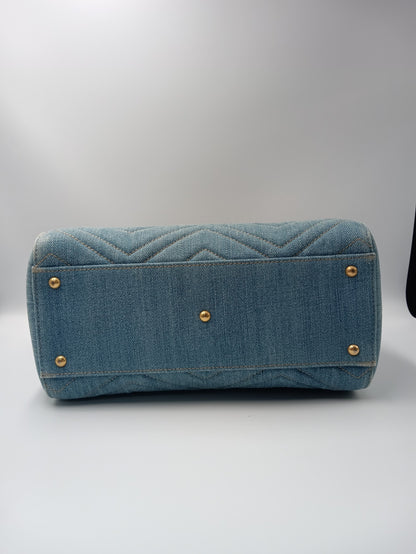GUCCI Marmont Denim Pearly Tote