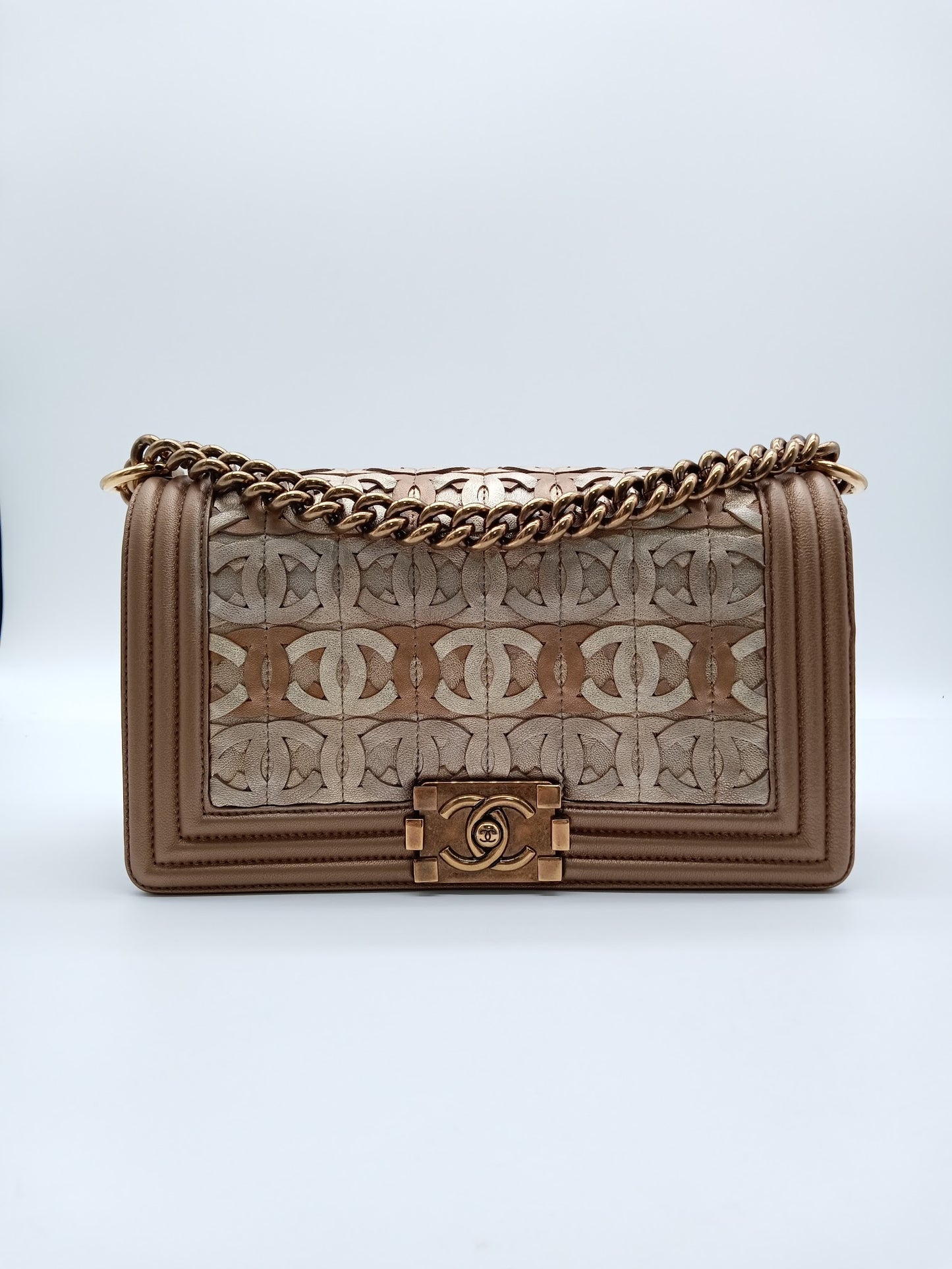 CHANEL Metallic Gold Leboy