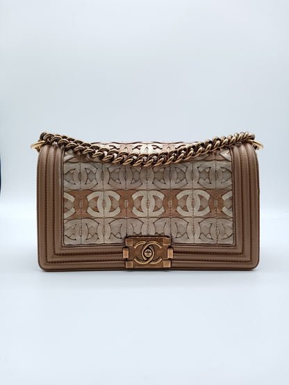 CHANEL Metallic Gold Leboy