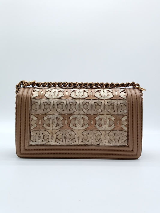 CHANEL Metallic Gold Leboy