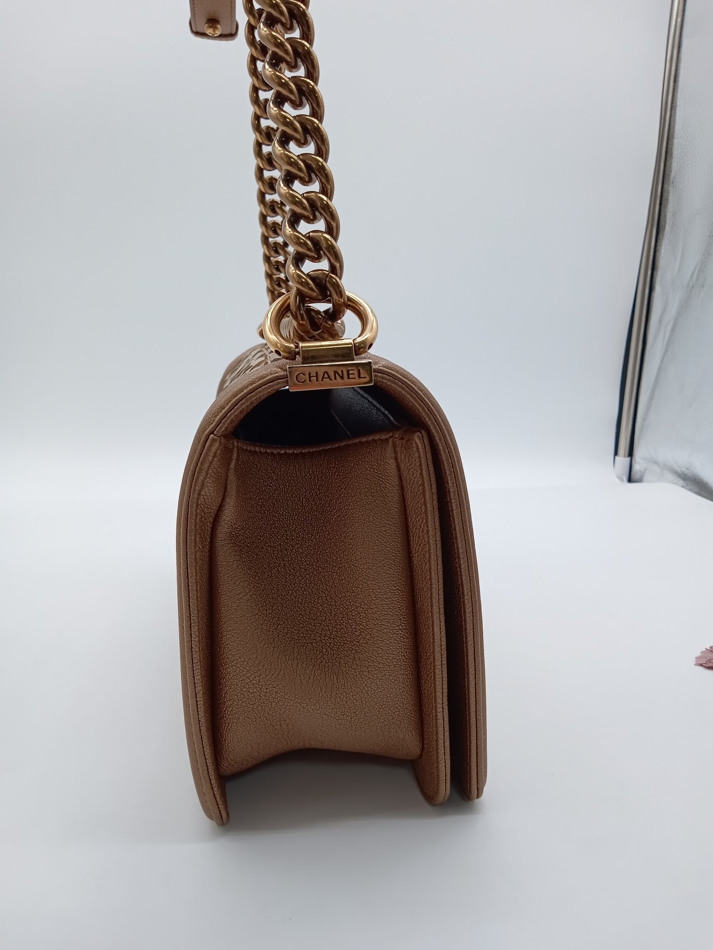 CHANEL Metallic Gold Leboy
