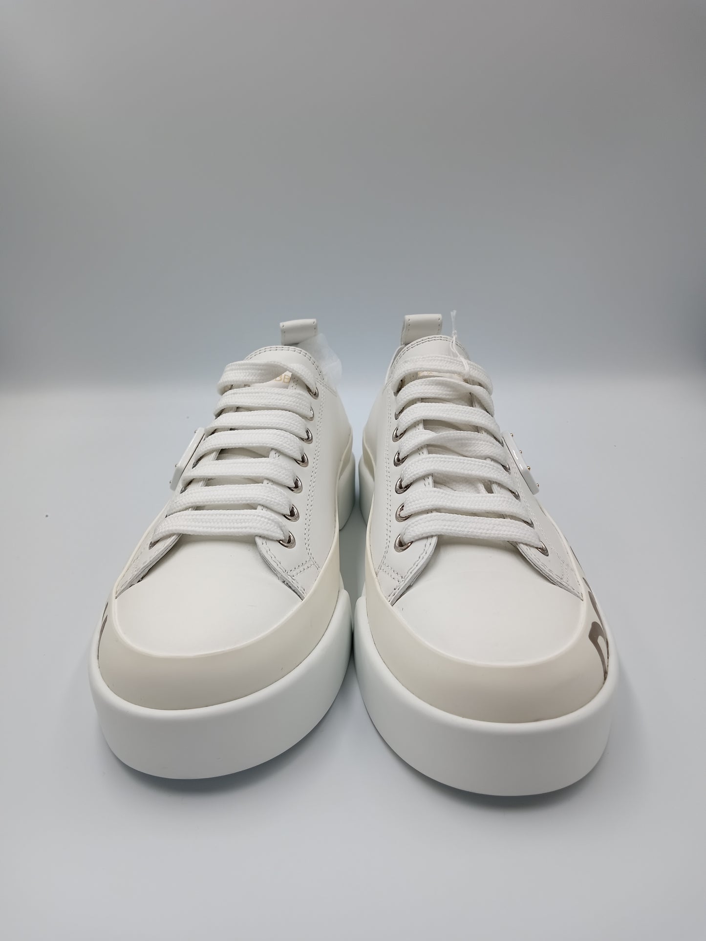 DOLCE & GABBANA White & Gold Shoes