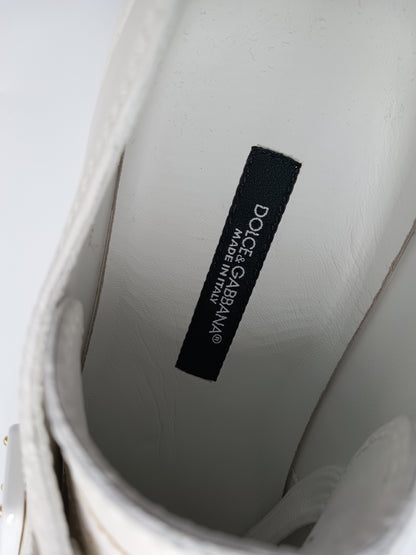 DOLCE & GABBANA White & Gold Shoes