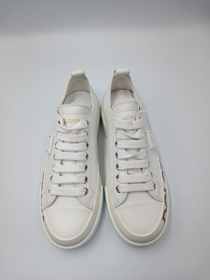 DOLCE & GABBANA White & Gold Shoes