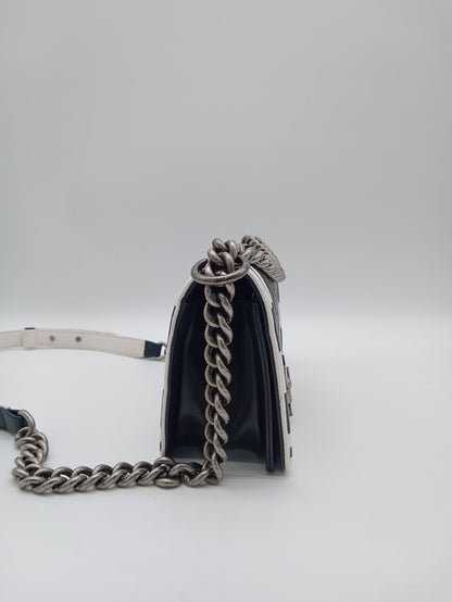CHANEL Lambskin Checkerboard Trim Leboy