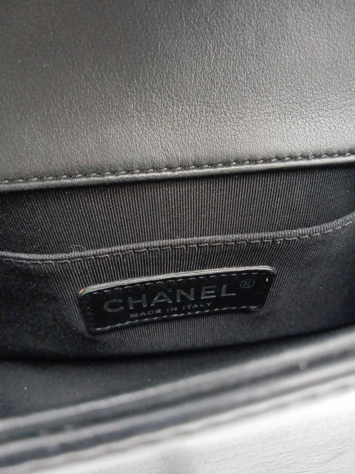 CHANEL Lambskin Checkerboard Trim Leboy