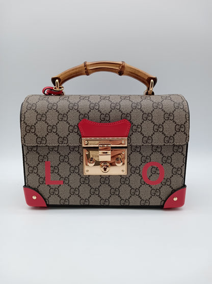 GUCCI Supreme Valentine's Day Padlock Bamboo Handle