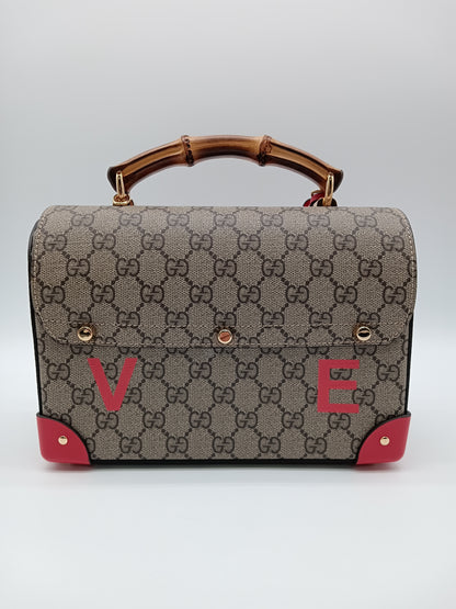 GUCCI Supreme Valentine's Day Padlock Bamboo Handle