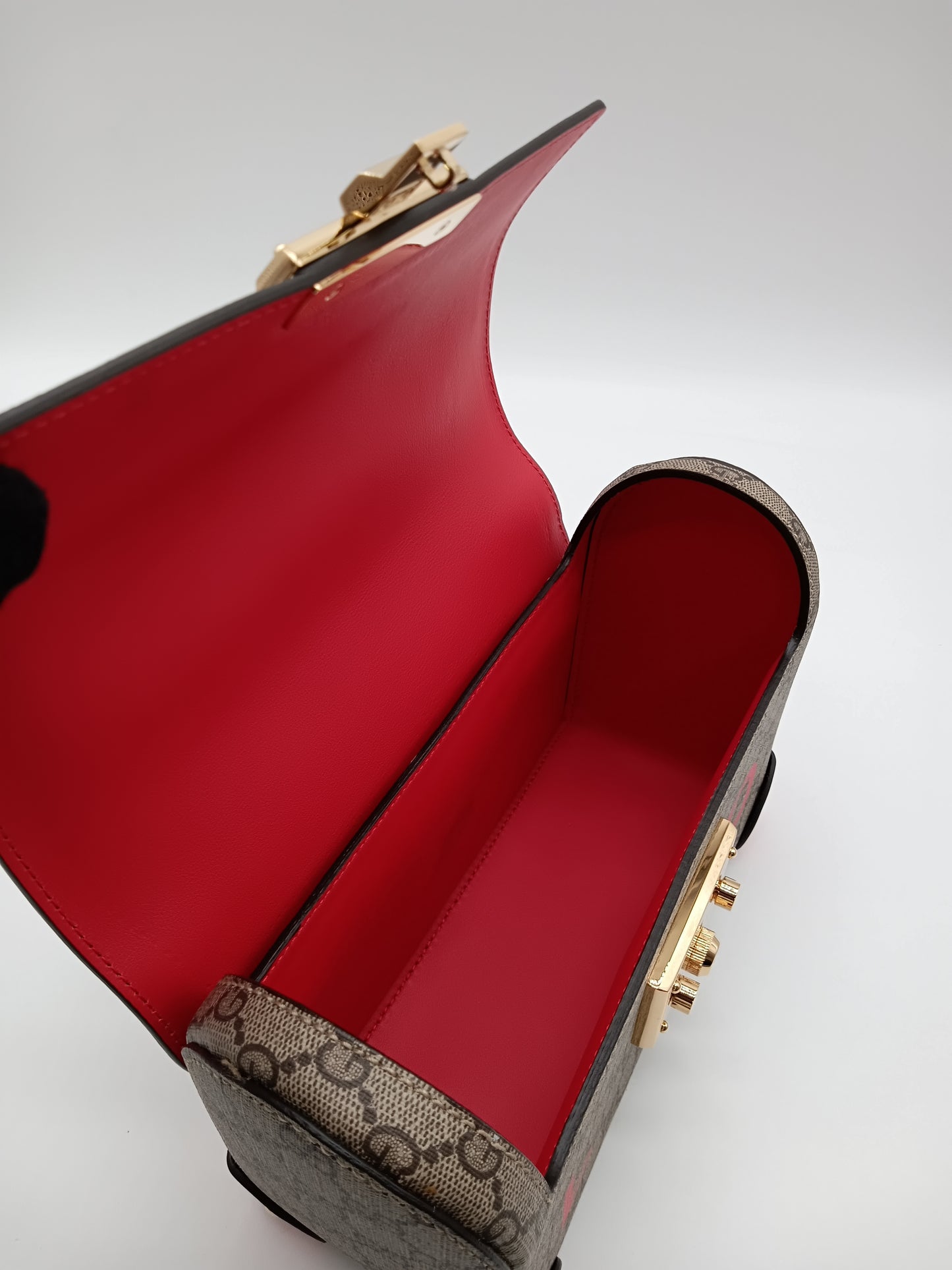 GUCCI Supreme Valentine's Day Padlock Bamboo Handle