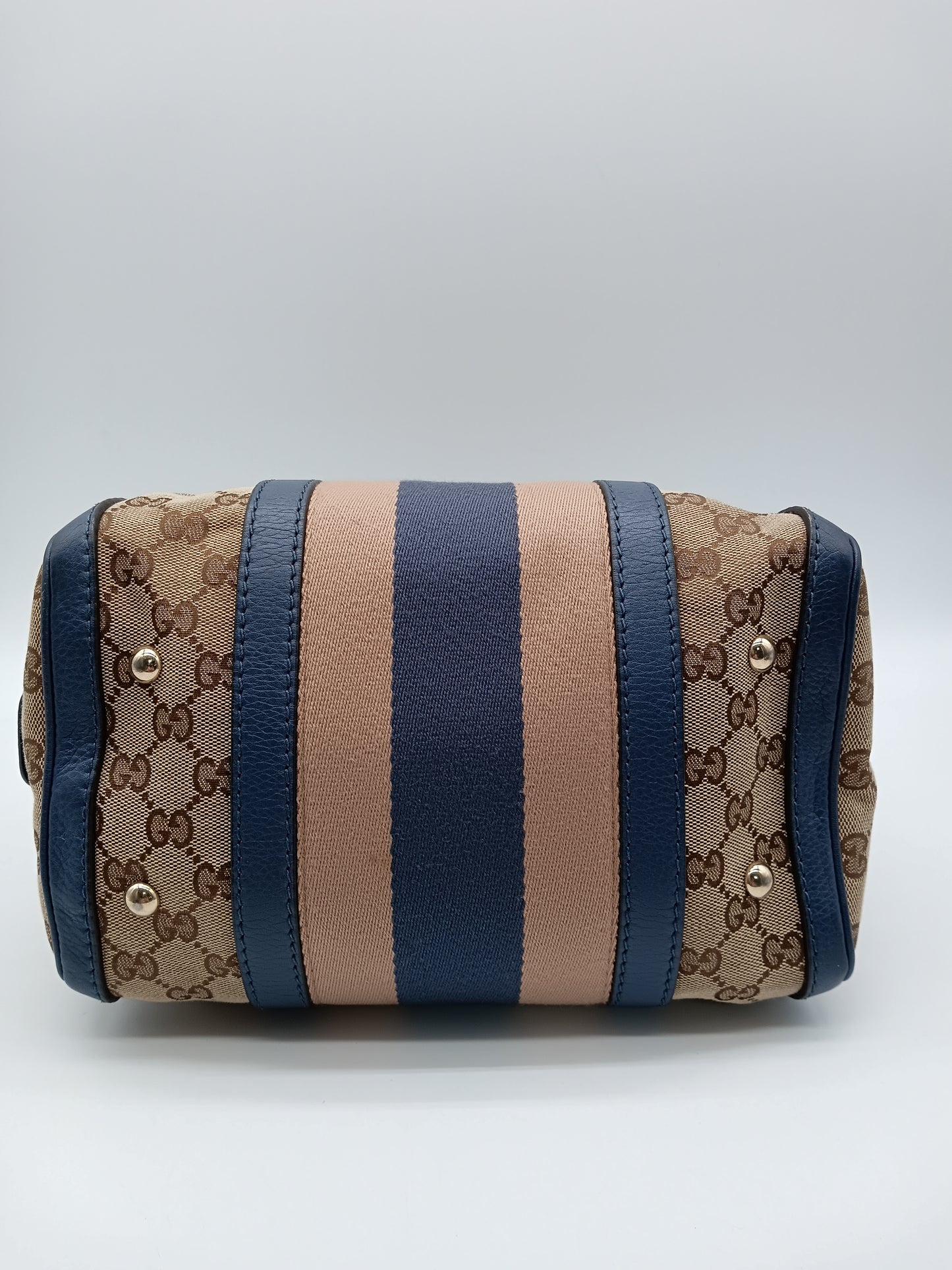 GUCCI Canvas Web Boston Bag