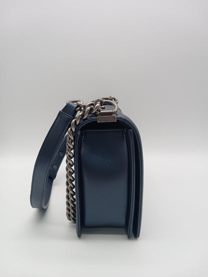 CHANEL Caviar Quilted Metallic New Medium Leboy