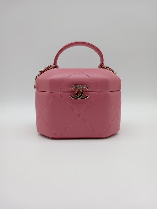CHANEL Lamb Hexagon Vanity Case