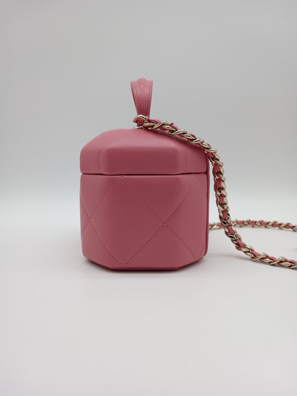 CHANEL Lamb Hexagon Vanity Case