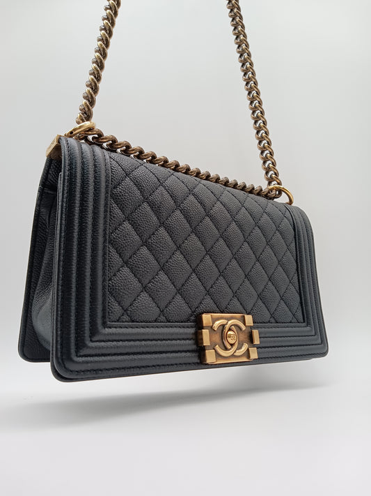 CHANEL Caviar Quilted Leboy