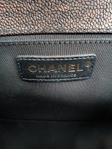 CHANEL Caviar Chevron Braid Around Medium Leboy