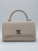 CHANEL Caviar Chevron Coco Handle