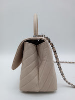 CHANEL Caviar Chevron Coco Handle