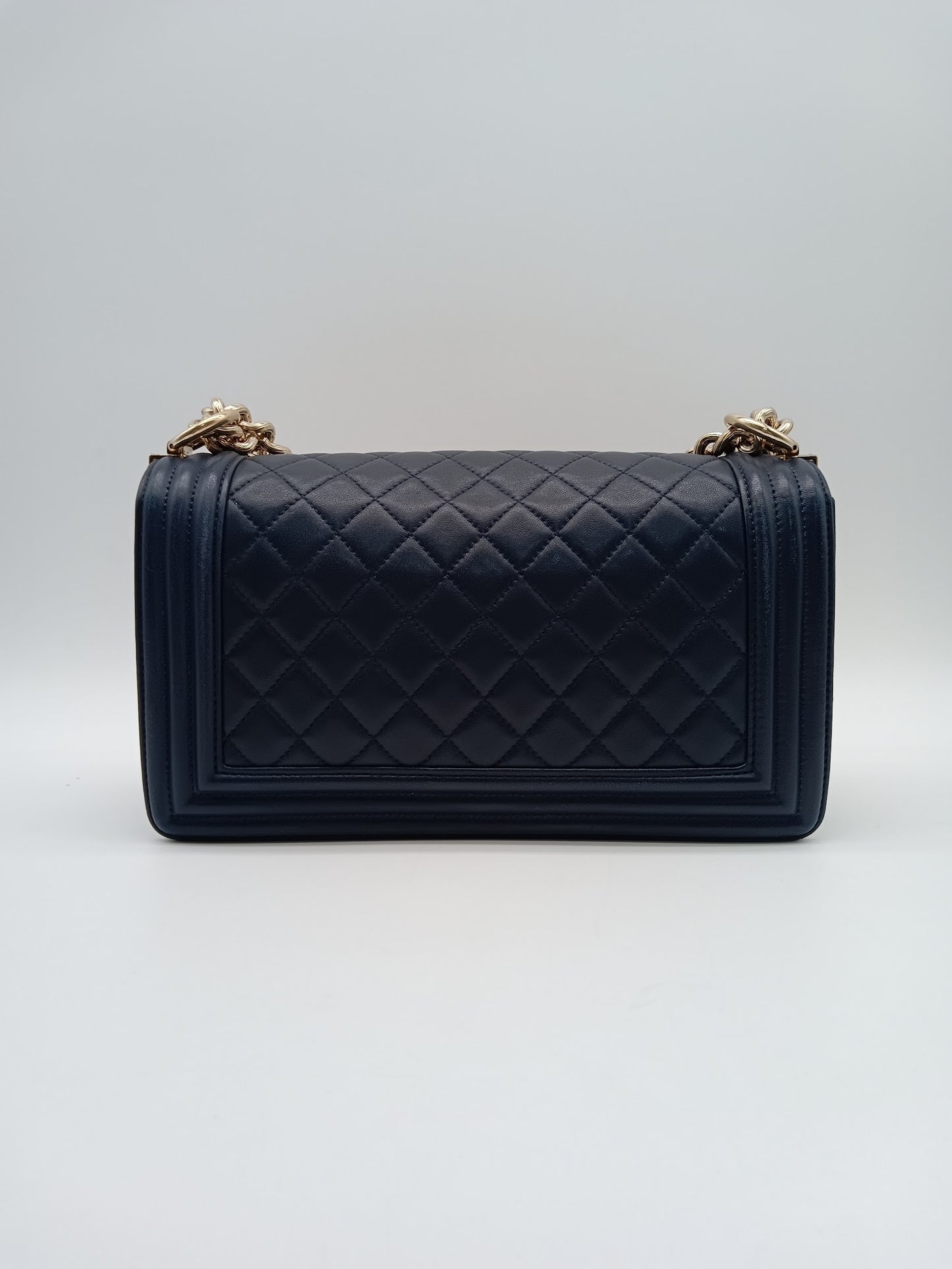 CHANEL Lambskin Quilted Leboy