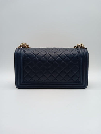 CHANEL Lambskin Quilted Leboy
