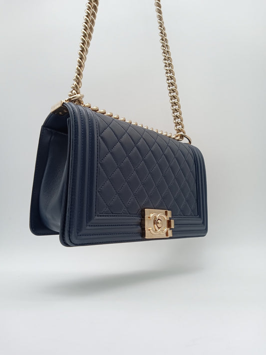 CHANEL Lambskin Quilted Leboy