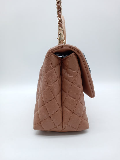 CHANEL Caviar Medium Coco Lizard Top Handle