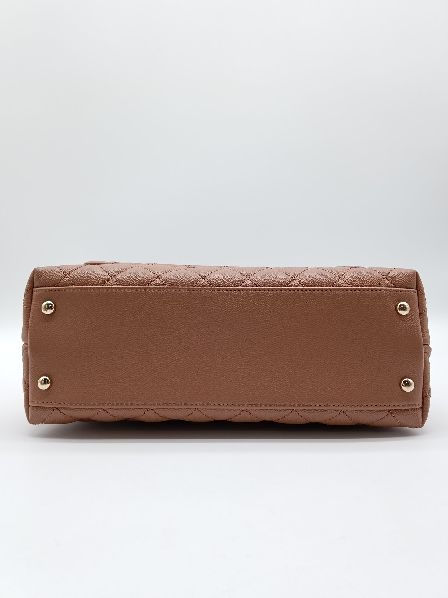 CHANEL Caviar Medium Coco Lizard Top Handle