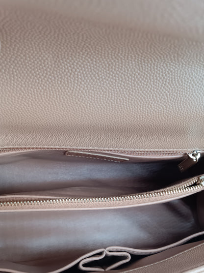 CHANEL Caviar Medium Coco Lizard Top Handle