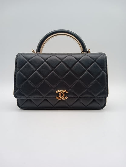 CHANEL Lambskin Quilted Trendy