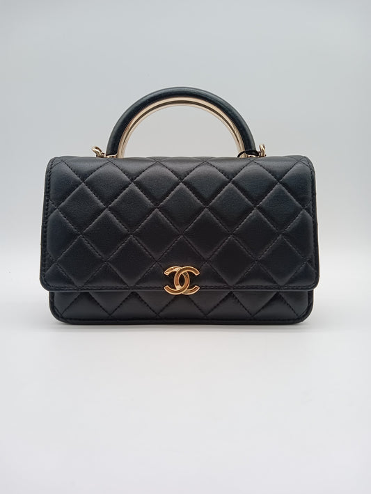CHANEL Lambskin Quilted Trendy