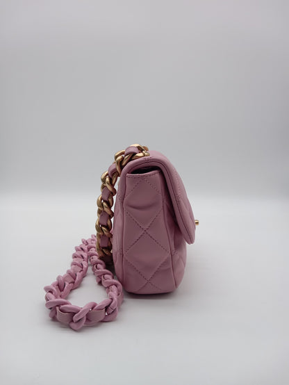 CHANEL Lambskin Mini Flap Candy Chain