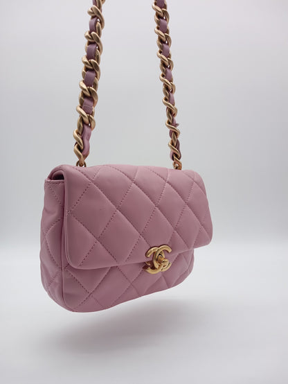 CHANEL Lambskin Mini Flap Candy Chain