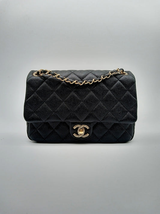 CHANEL Caviar Mini Quilted Flap