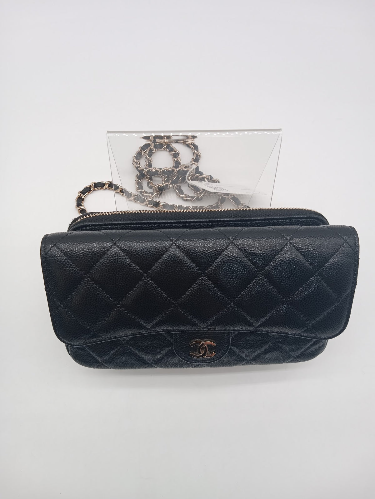 CHANEL Caviar Flap Phone Holder