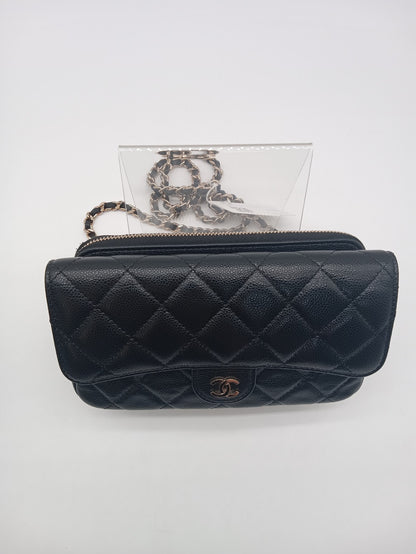 CHANEL Caviar Flap Phone Holder