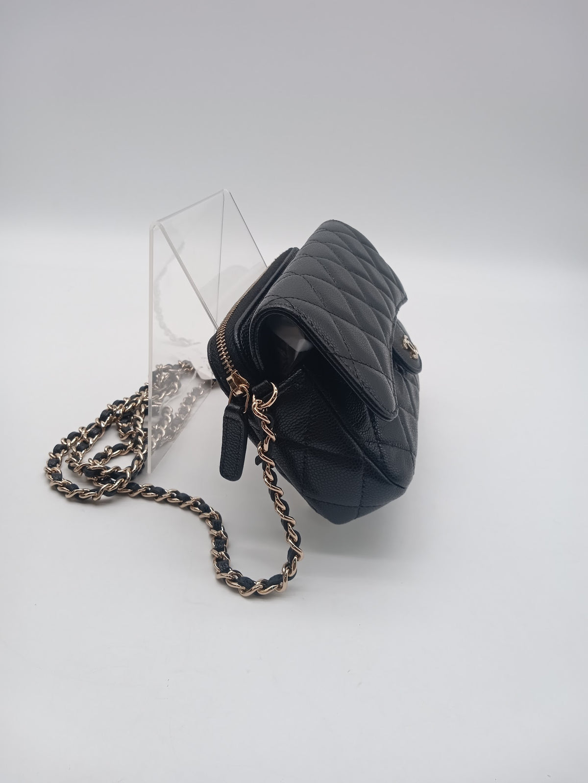 CHANEL Caviar Flap Phone Holder