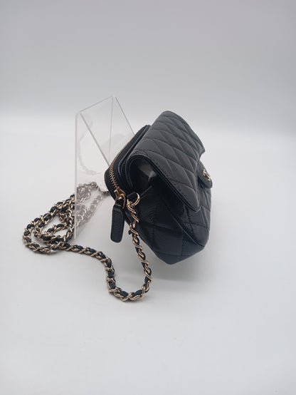 CHANEL Caviar Flap Phone Holder