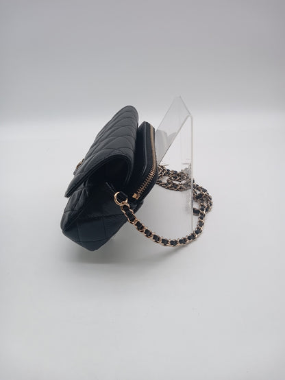 CHANEL Caviar Flap Phone Holder