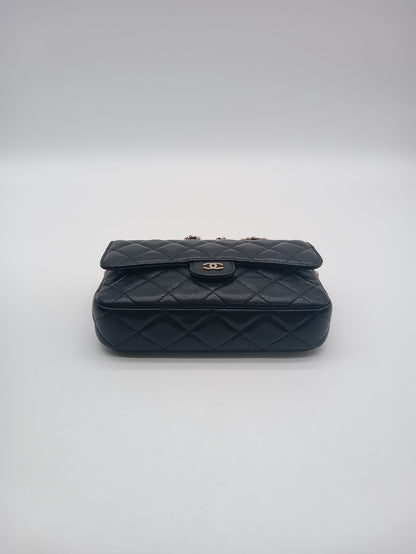 CHANEL Caviar Flap Phone Holder