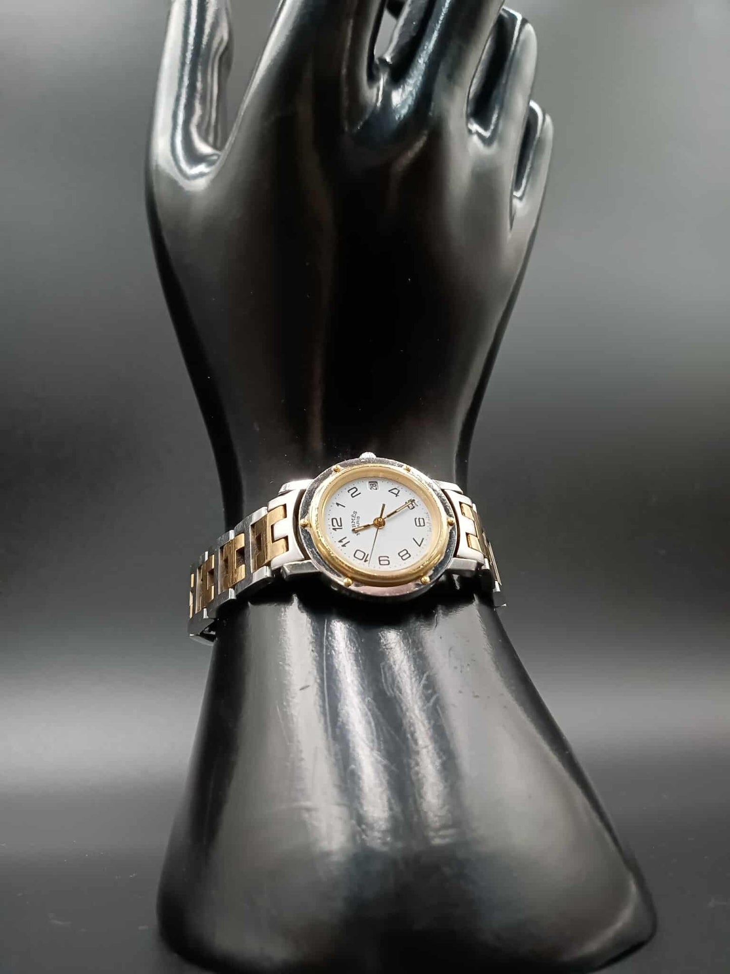 HERMES Two-Toned Clipper Watch