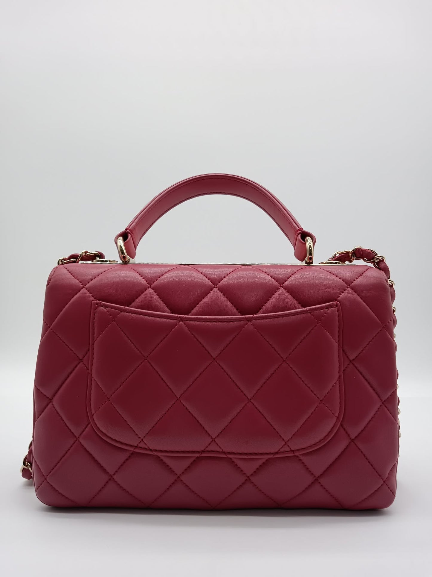 CHANEL Lambskin Trendy CC Top Handle Flap
