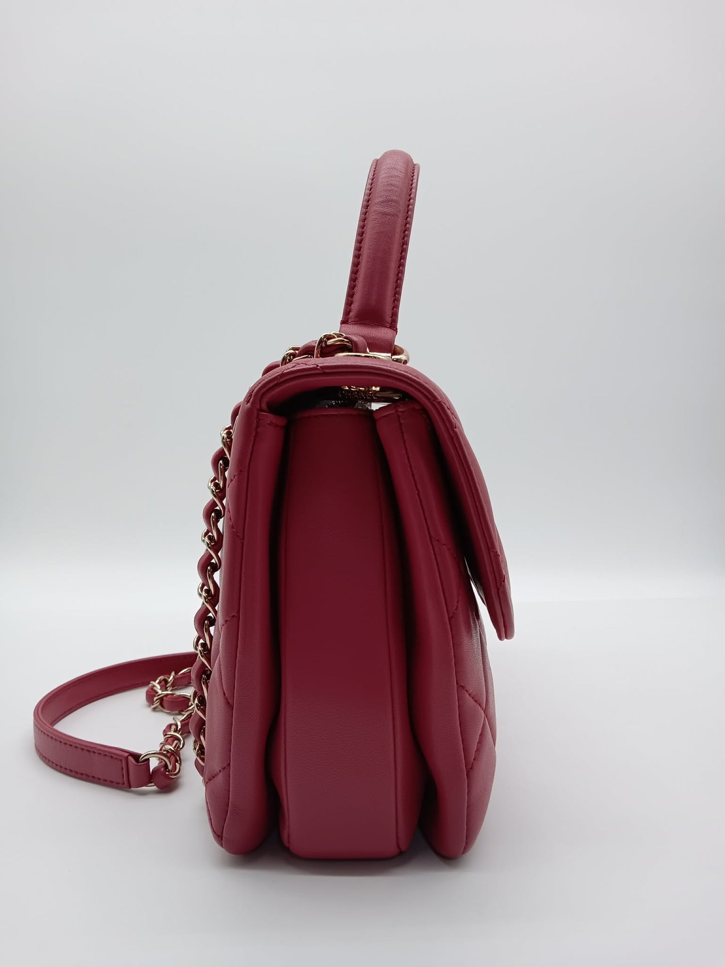 CHANEL Lambskin Trendy CC Top Handle Flap
