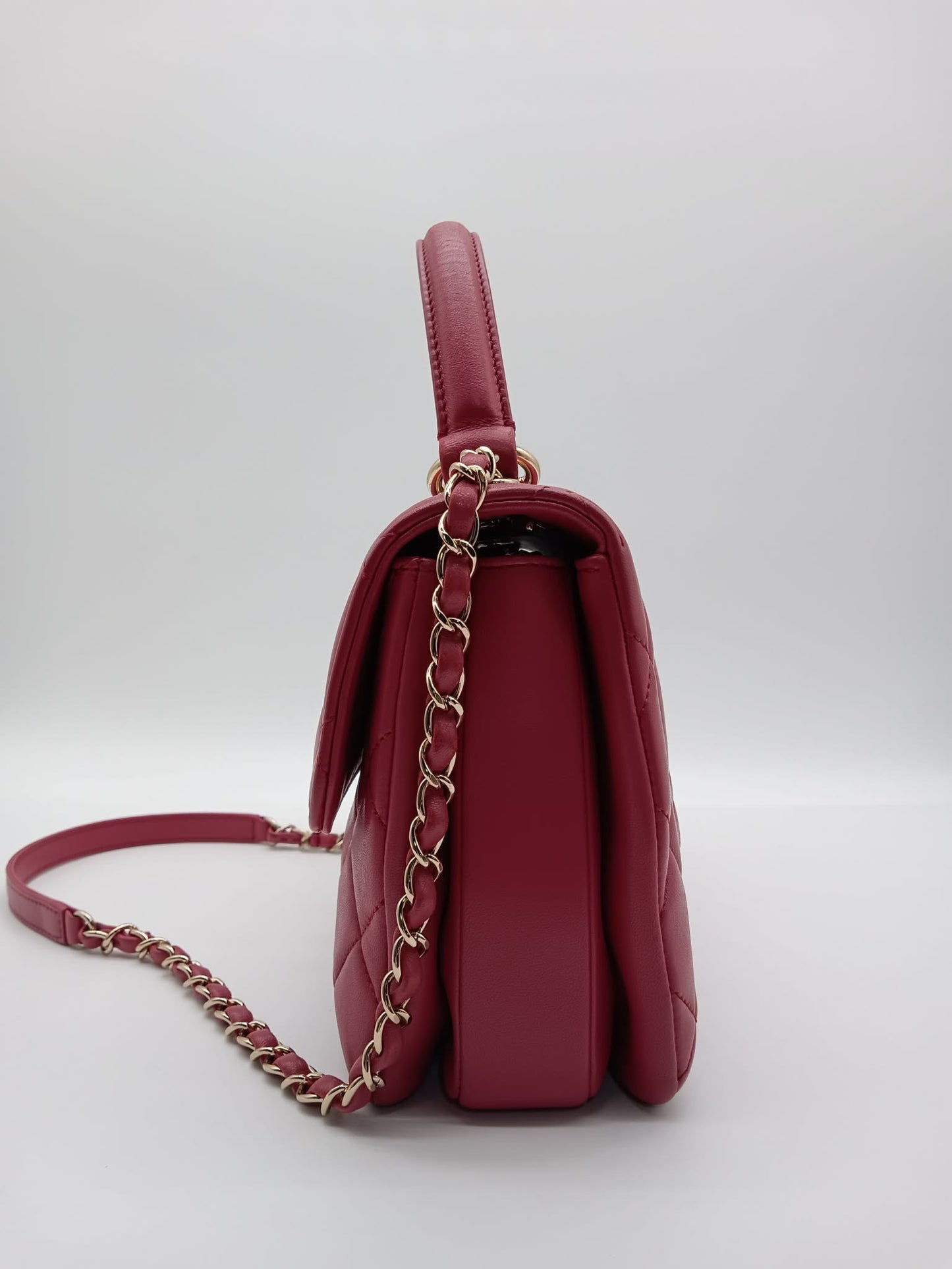 CHANEL Lambskin Trendy CC Top Handle Flap