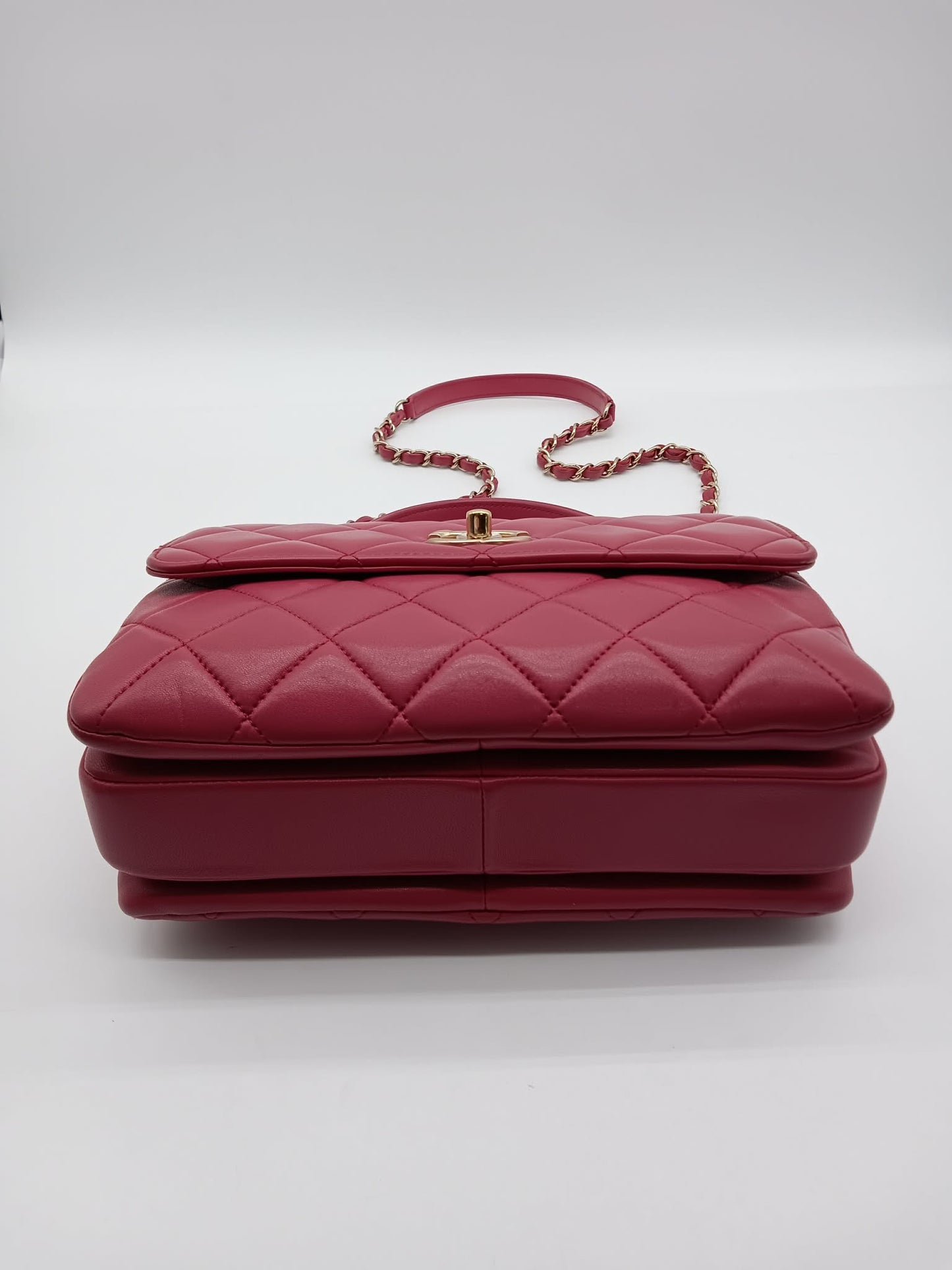 CHANEL Lambskin Trendy CC Top Handle Flap