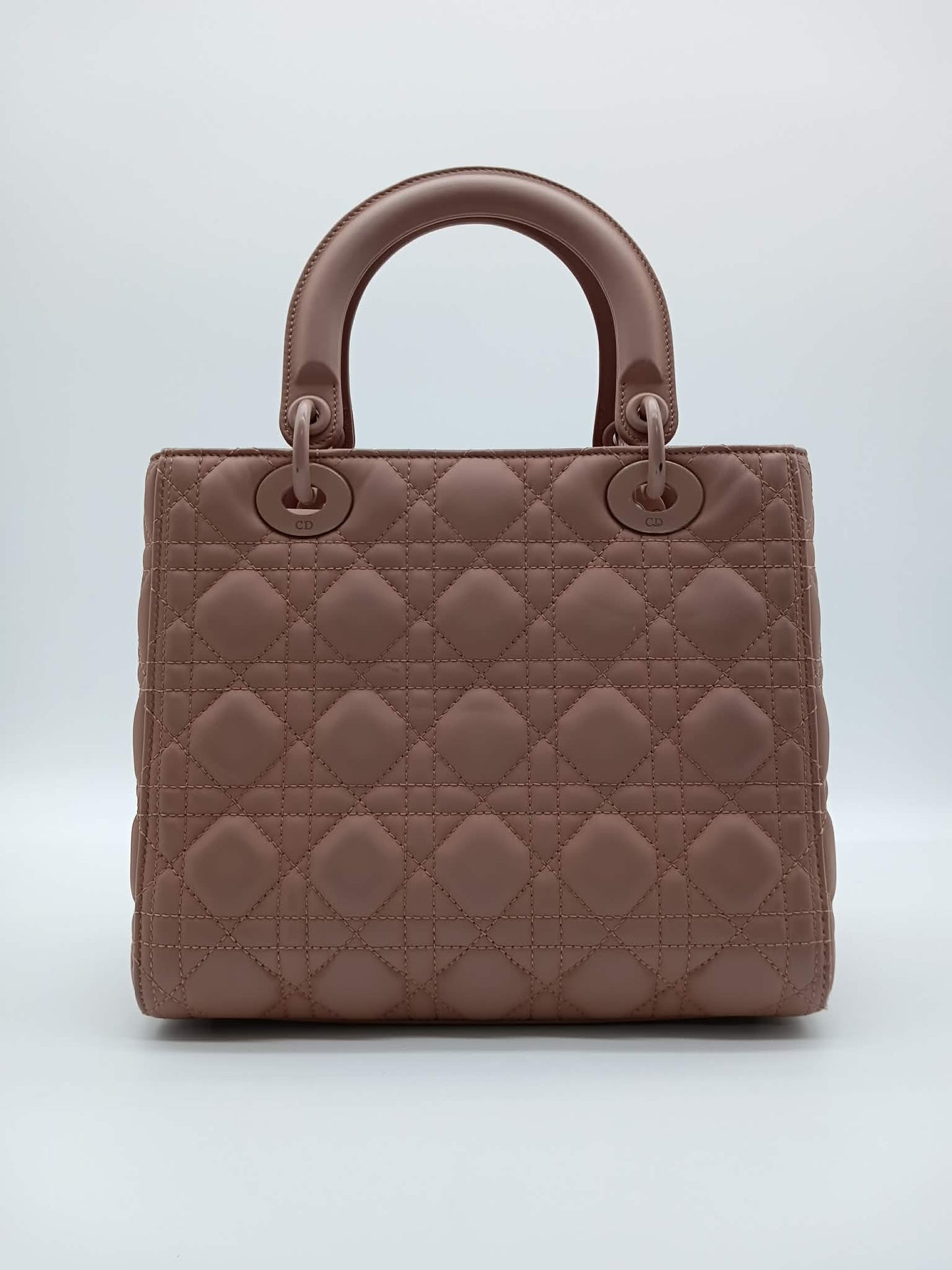 DIOR Matte Calfskin Lady Dior Cannage