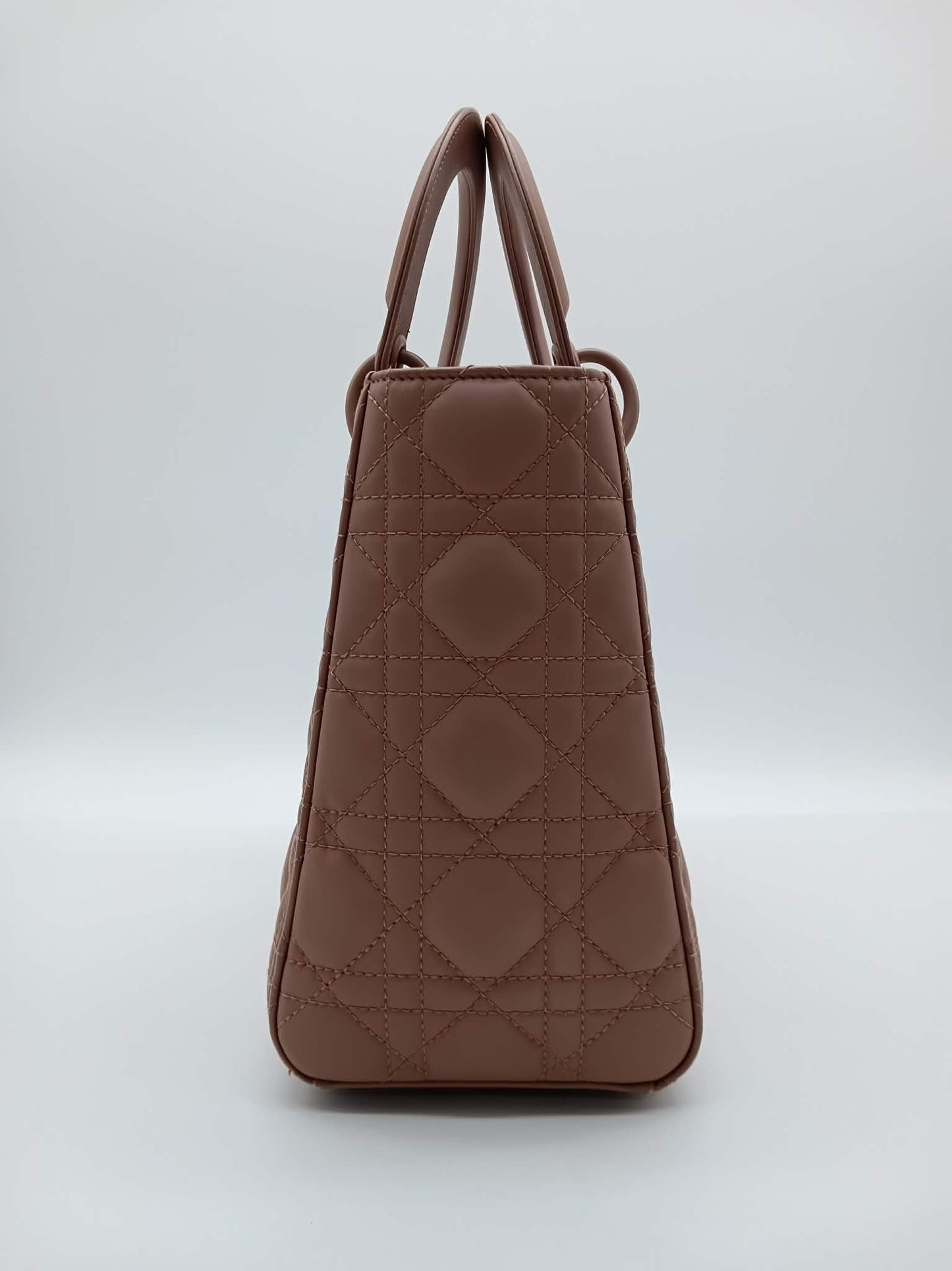 DIOR Matte Calfskin Lady Dior Cannage