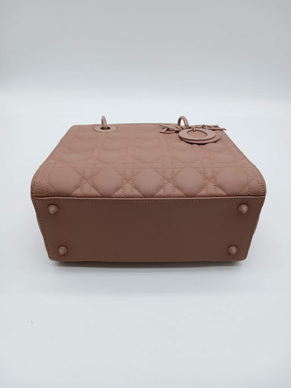DIOR Matte Calfskin Lady Dior Cannage