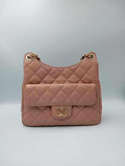 CHANEL 23P Caviar Quilted Wavy Hobo