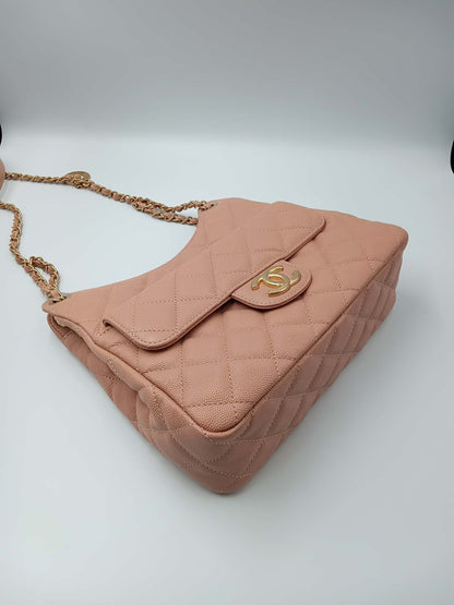 CHANEL 23P Caviar Quilted Wavy Hobo