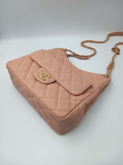 CHANEL 23P Caviar Quilted Wavy Hobo